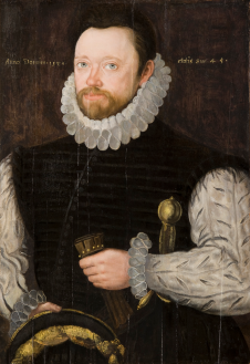 British School, Portrait of a Gentleman, possibly Reginald Scott (ca. 1537–99), 1581. Oil on cedar panel. Gift of Mr. and Mrs. James MacLamroc, 1967 (NCMA 67.13.3)