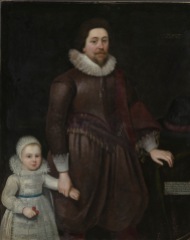 Paul van Somer (Flemish, 1576/78–1621/22), William, Lord Cavendish, Later Second Earl of Devonshire (1591–1628), and His Son, 1619. Oil on canvas. Gift of John Motley Morehead, 1958 (NCMA 58.4.1)