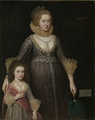 Paul van Somer (Flemish, 1576/78–1621/22), Christian, Lady Cavendish, Later Countess of Devonshire (1598–1675), and Her Daughter, 1619. Oil on canvas. Gift of Mr. and Mrs. Luther Hartwell Hodges, 1958 (NCMA 58.3.1)