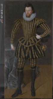 British School, Portrait of a Gentleman, probably Sir John Scott (ca. 1564–1616) of Nettlestead, Kent, ca. 1600–05. Oil on canvas. Gift of Mr. and Mrs. James MacLamroc, 1967 (NCMA 67.13.5)